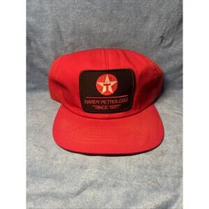 VINTAGE NOS Texaco Hat Cap Snap Back Red Foam HARDY PETROLEUM SINCE 1921 NEW